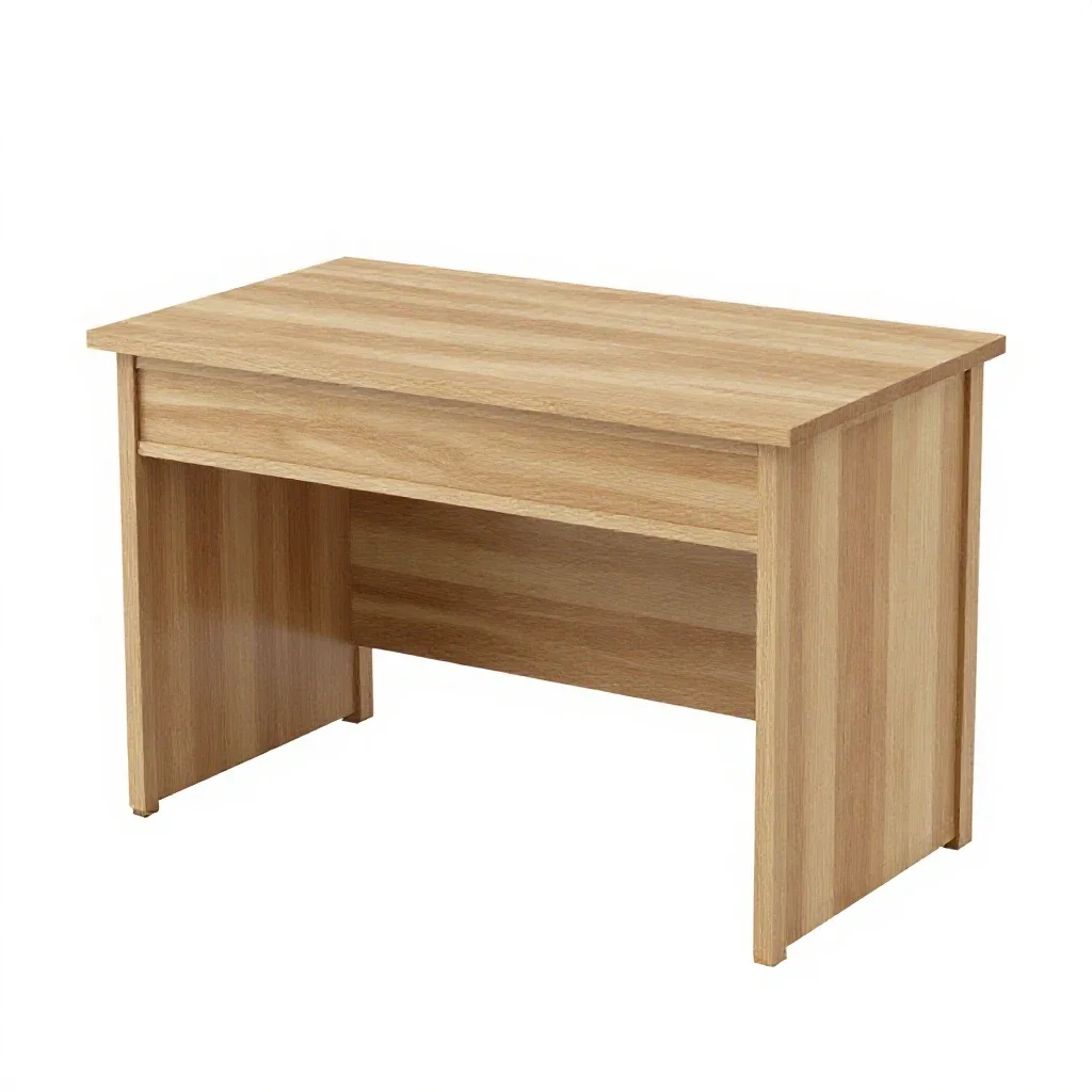 Writing desk with a drawer isolated on a white background