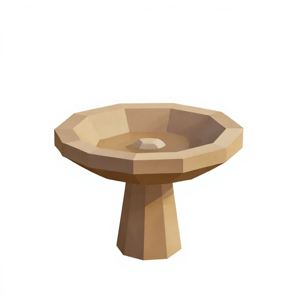Bird bath isolated on a white background