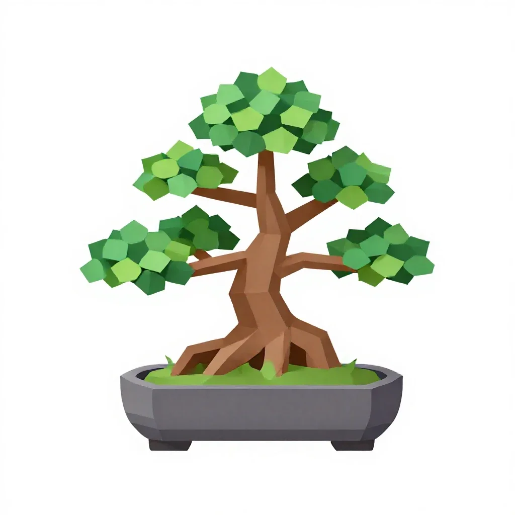 Bonsai training kit isolated on a white background