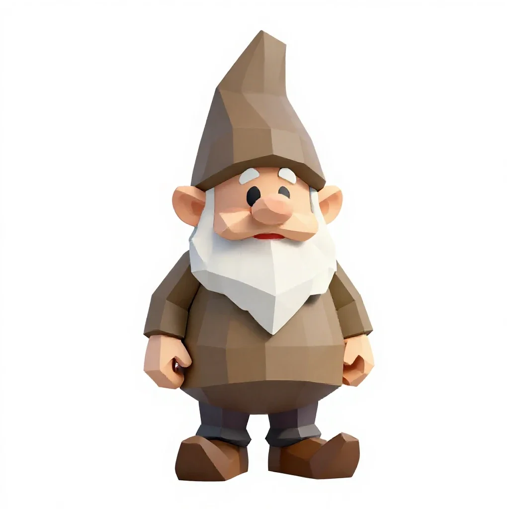 Garden gnome isolated on a white background
