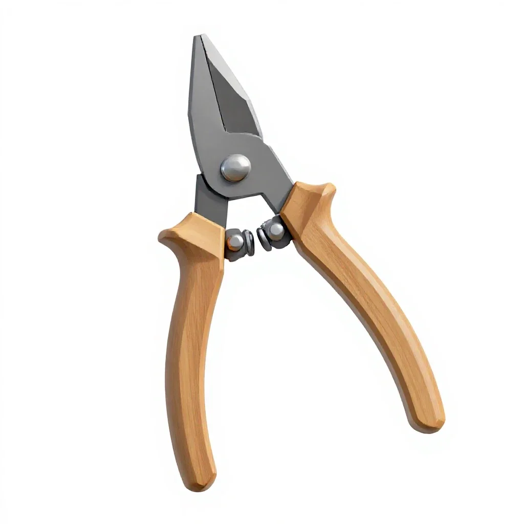 Pair of secateurs isolated on a white background