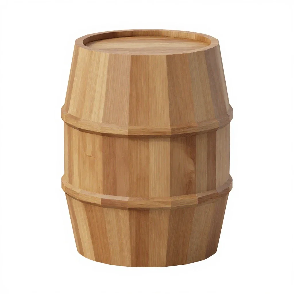 Rain barrel isolated on a white background