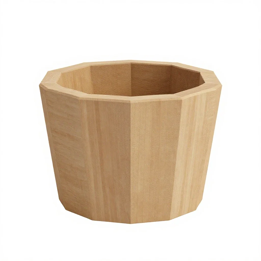 Self-watering planter isolated on a white background