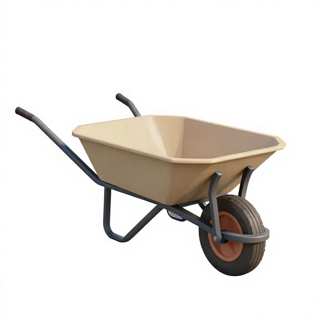 Wheelbarrow isolated on a white background