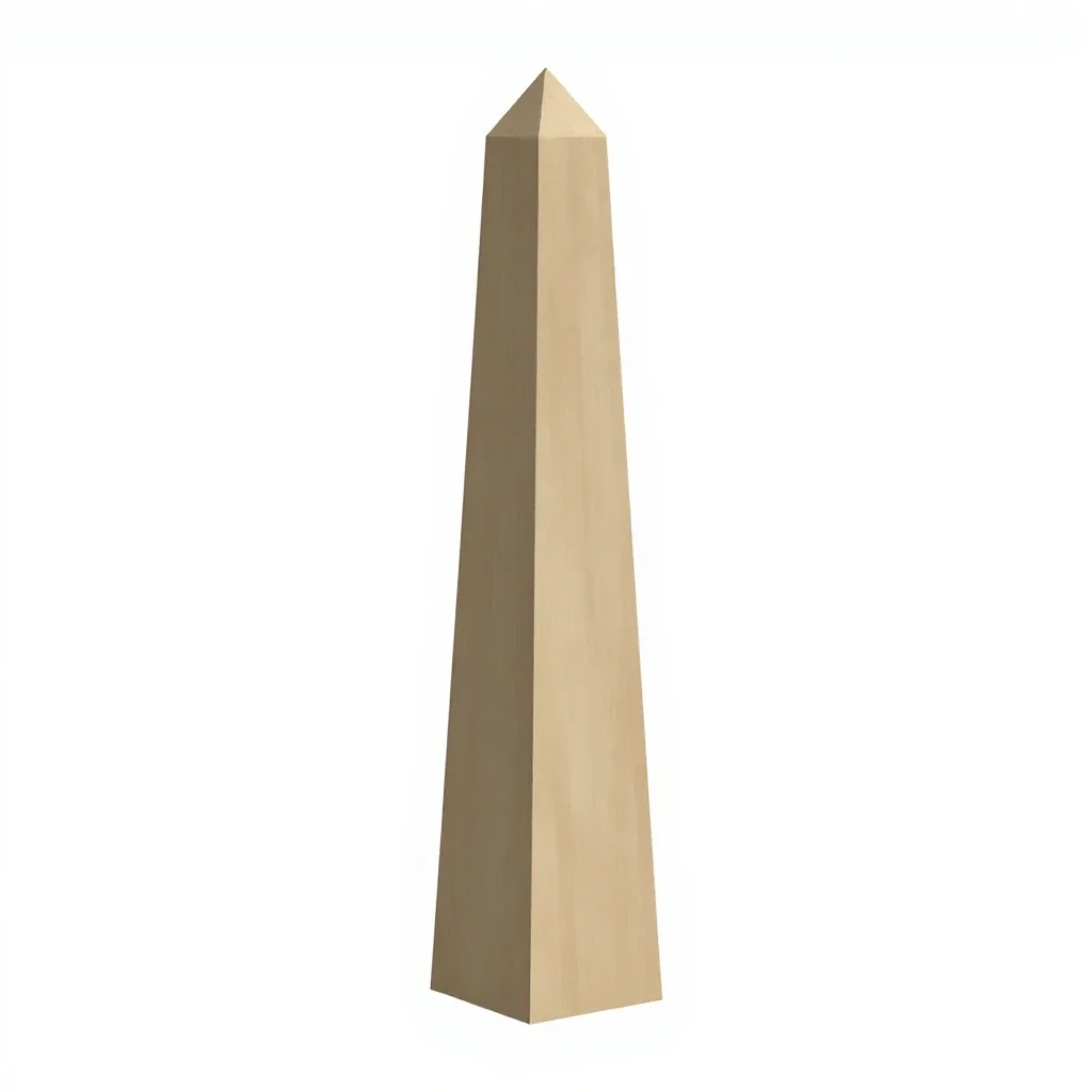 Obelisk plant support isolated on a white background
