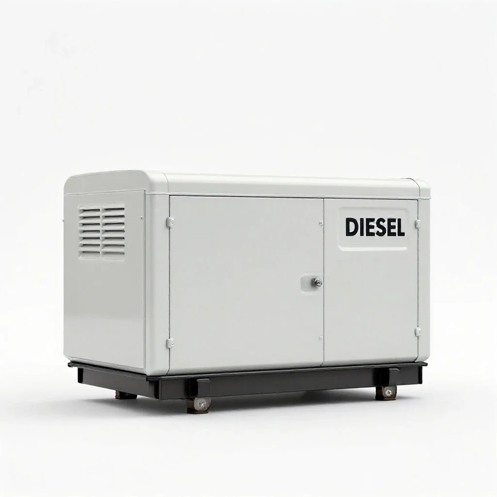 Diesel generator isolated on a white background