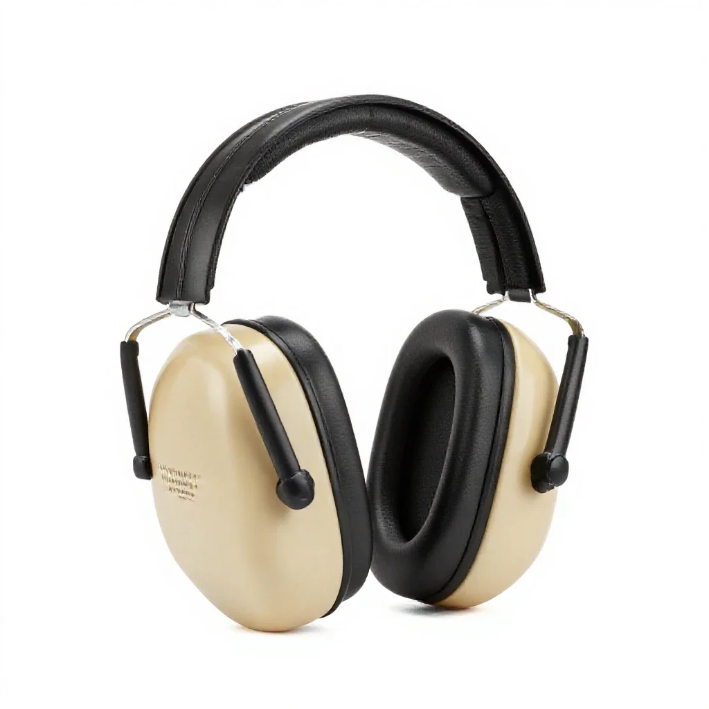 Hearing protection earmuff isolated on a white background