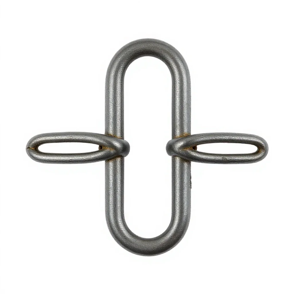 Heavy shackle isolated on a white background