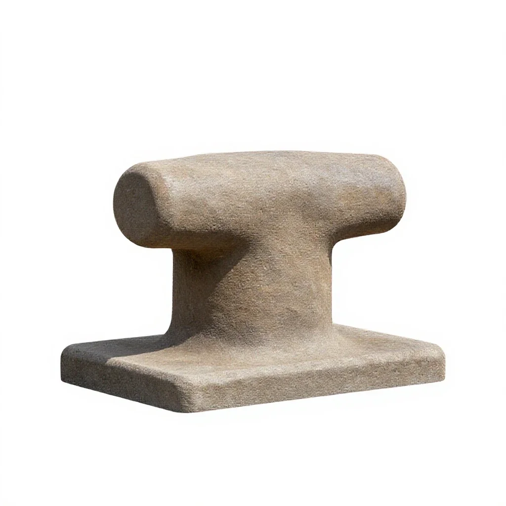 Mooring bollard isolated on a white background
