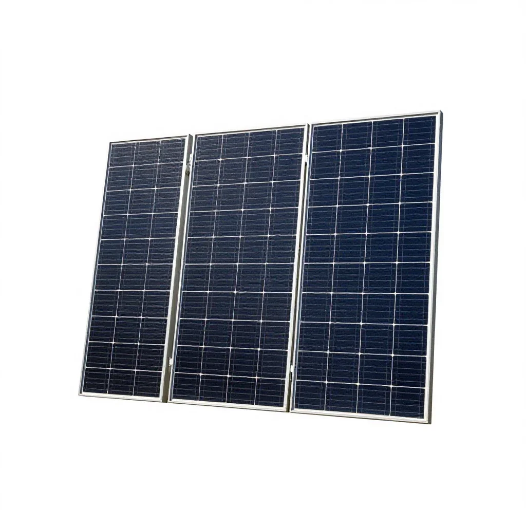 Solar panel array module isolated on a white background