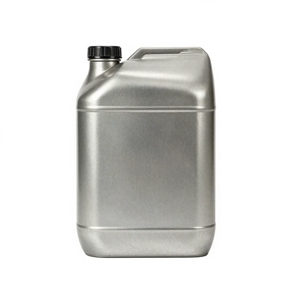 Steel jerry can isolated on a white background