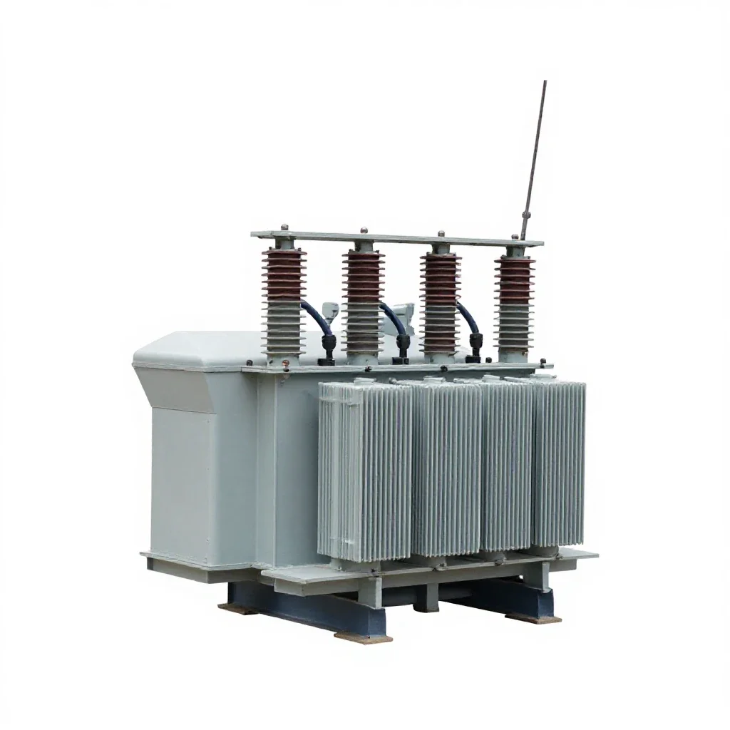 Transformer substation model isolated on a white background