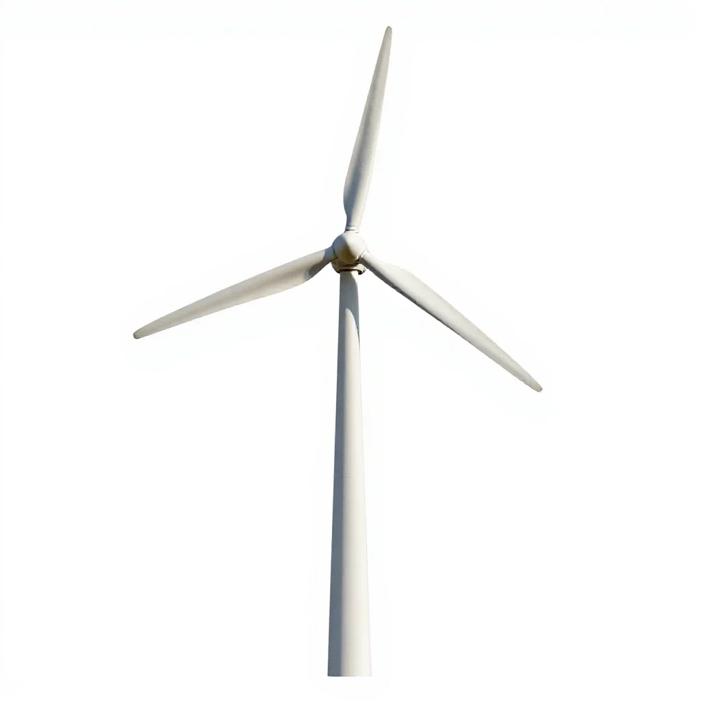 Wind turbine nacelle model isolated on a white background