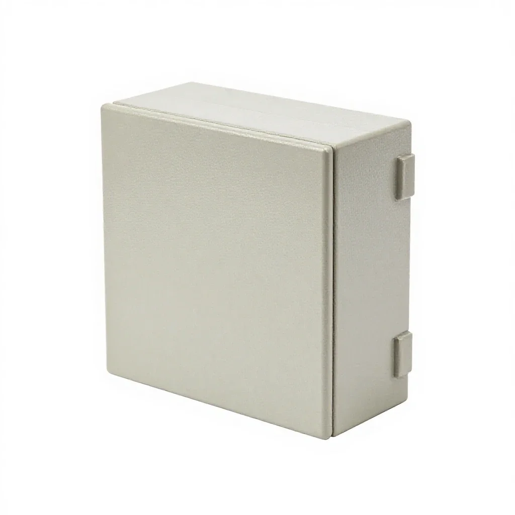 Electrical junction box isolated on a white background