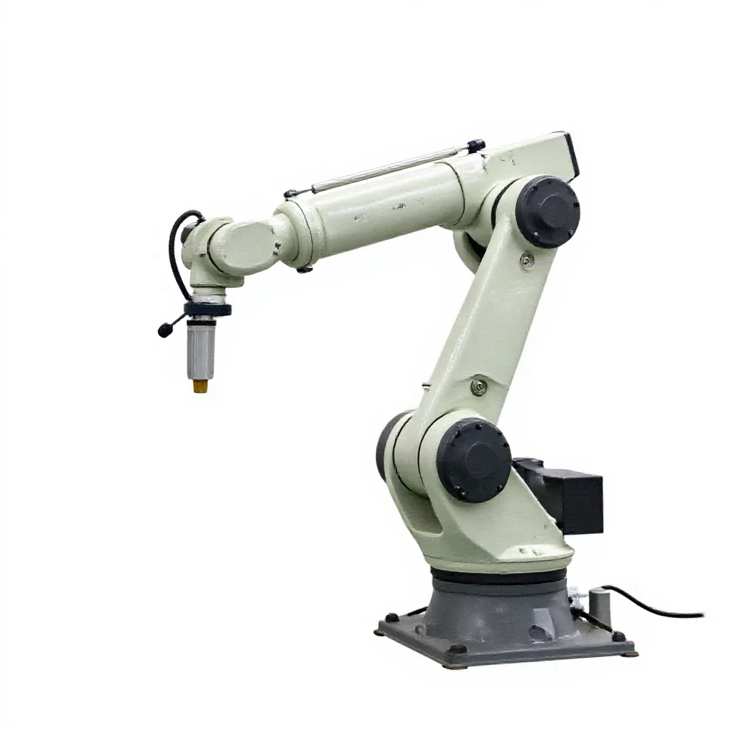 Industrial robot arm isolated on a white background