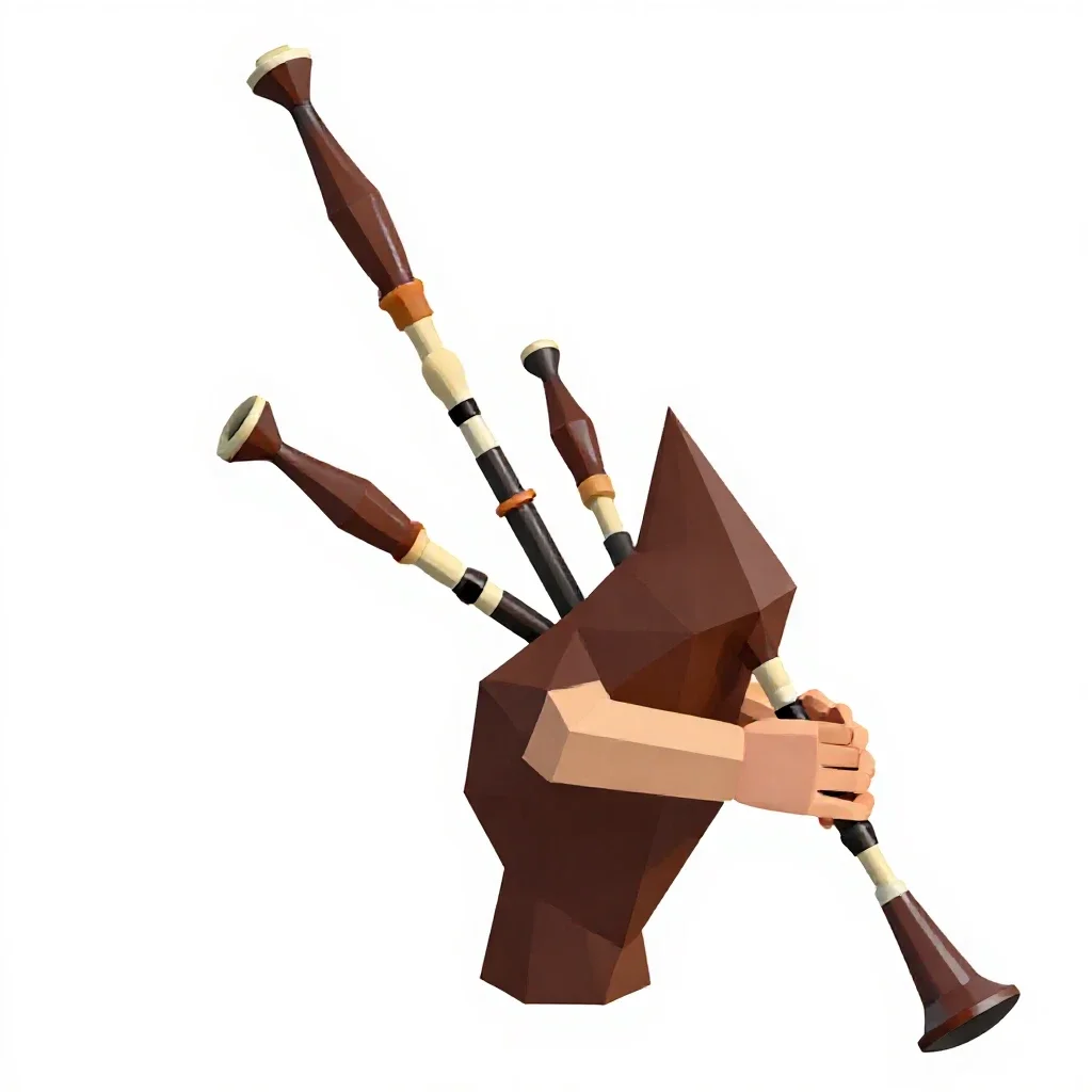 Bagpipe isolated on a white background