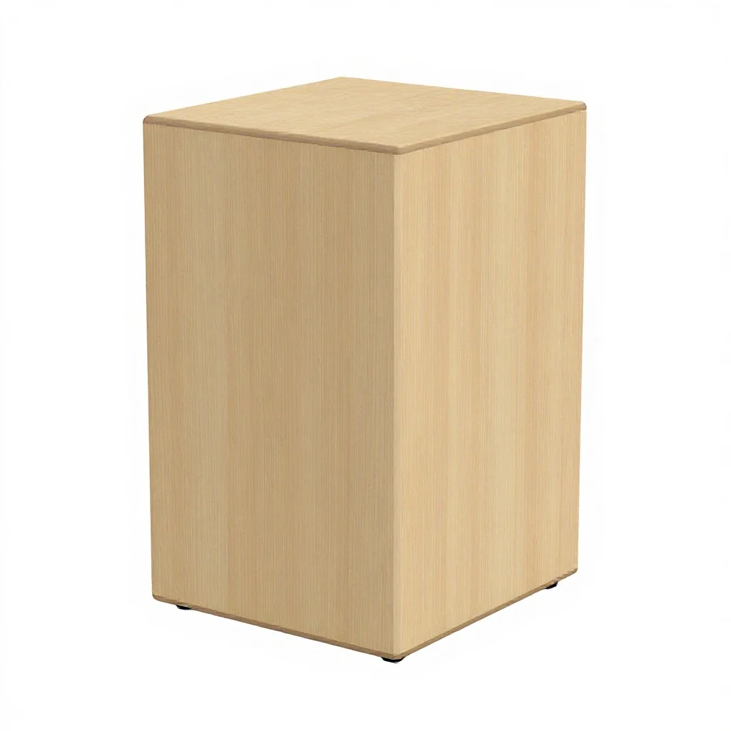 Cajon box drum isolated on a white background