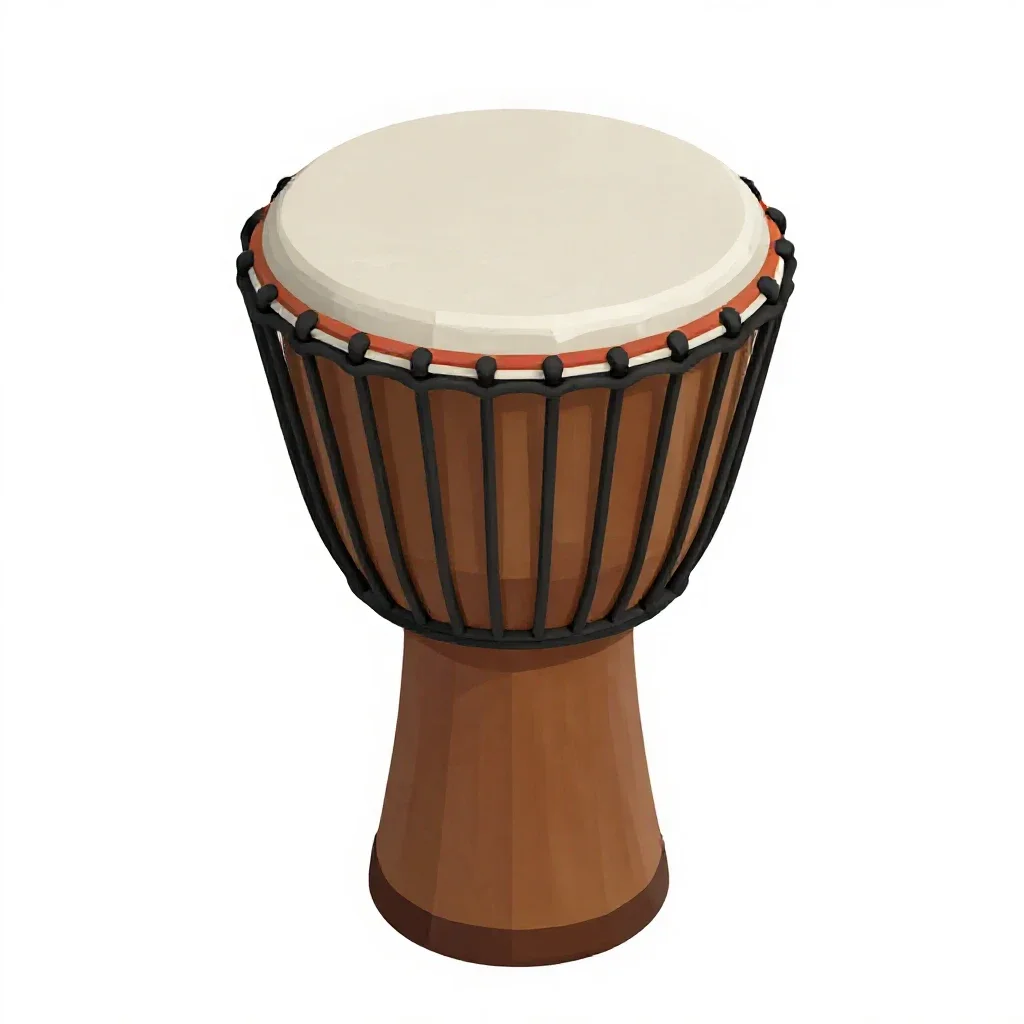 Djembe isolated on a white background