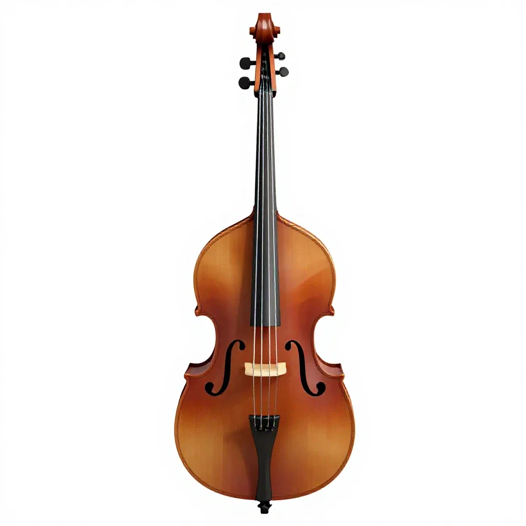 Double bass isolated on a white background