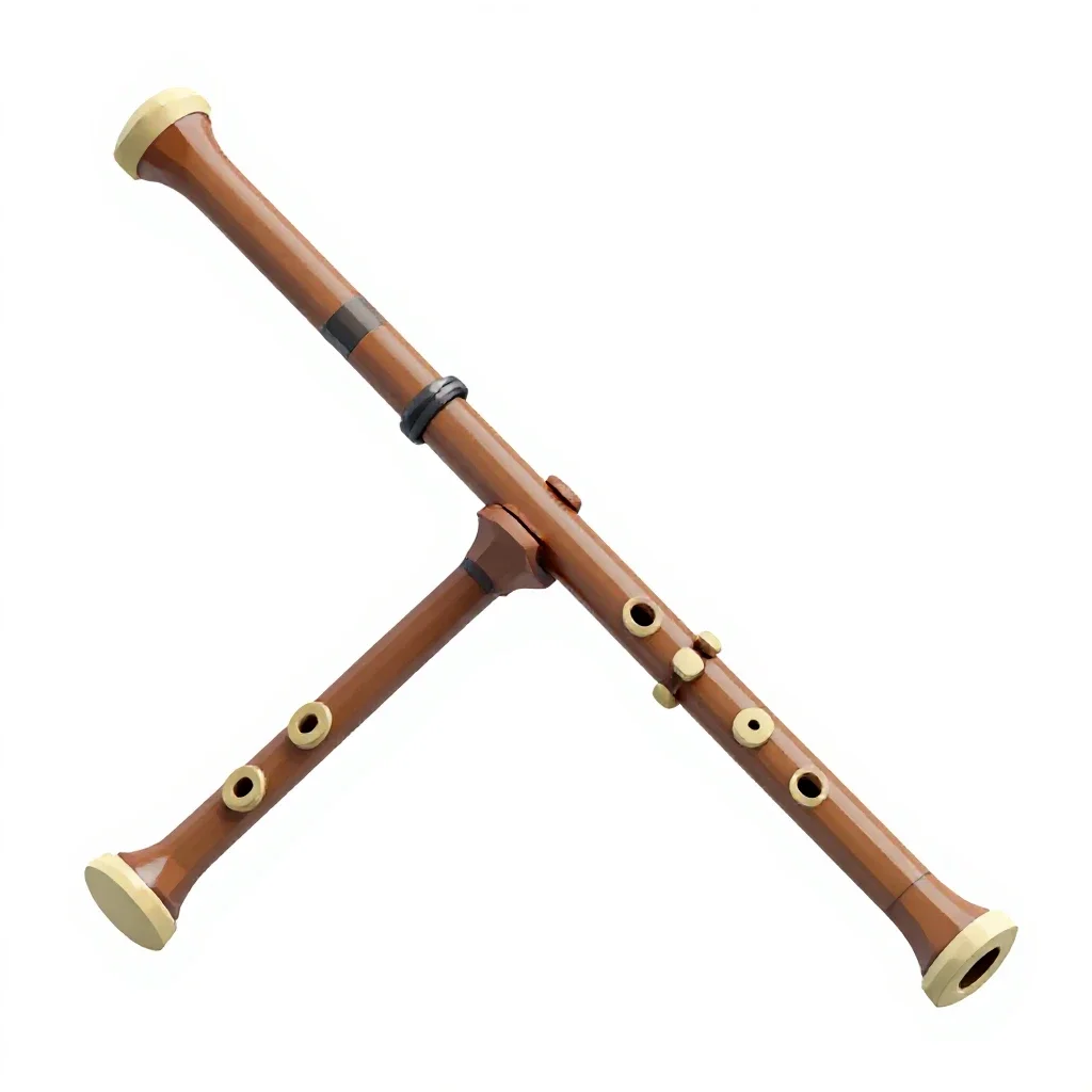 Flute isolated on a white background