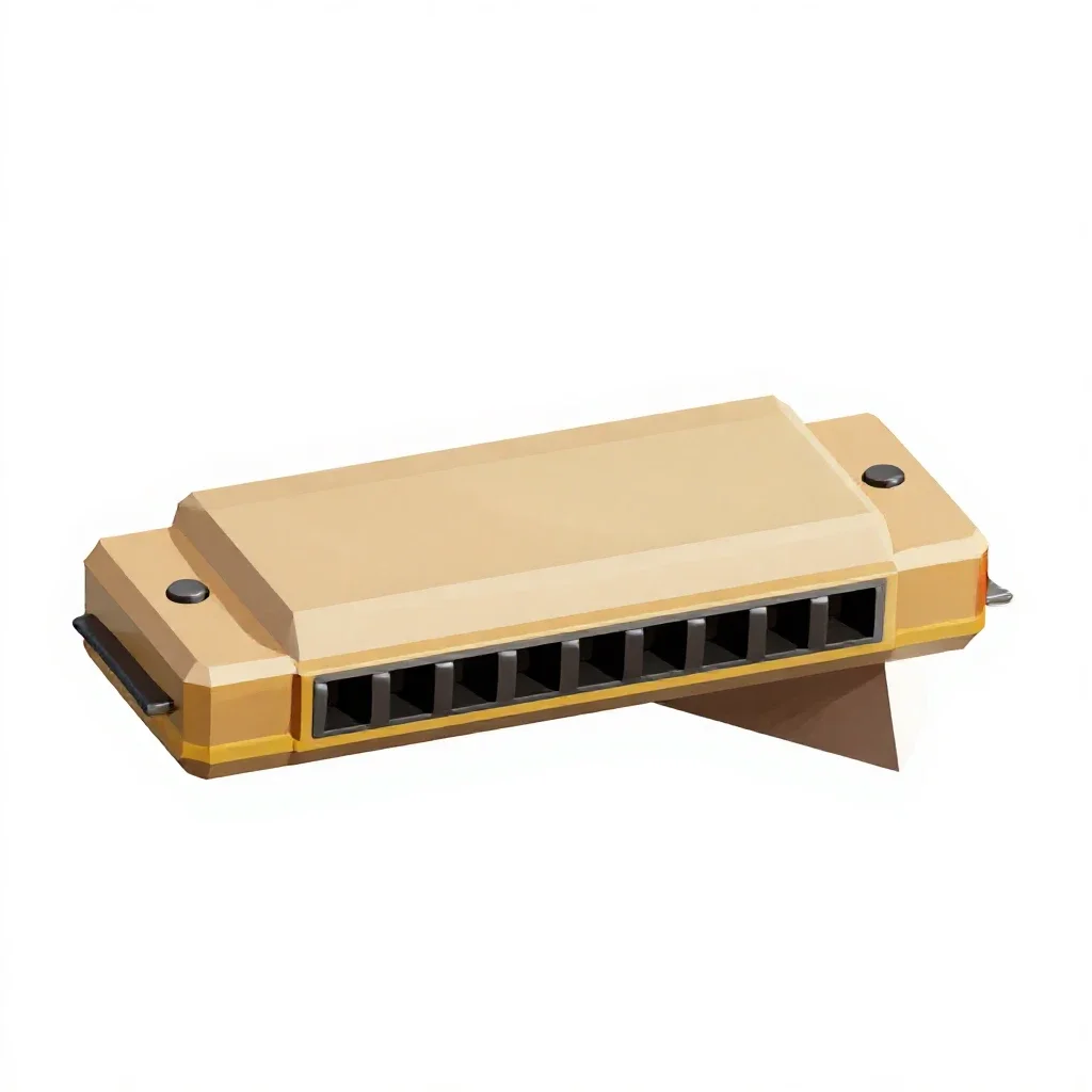 Harmonica isolated on a white background
