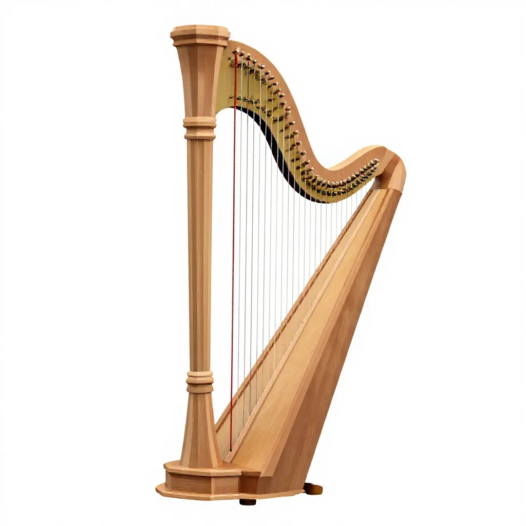 Harp isolated on a white background