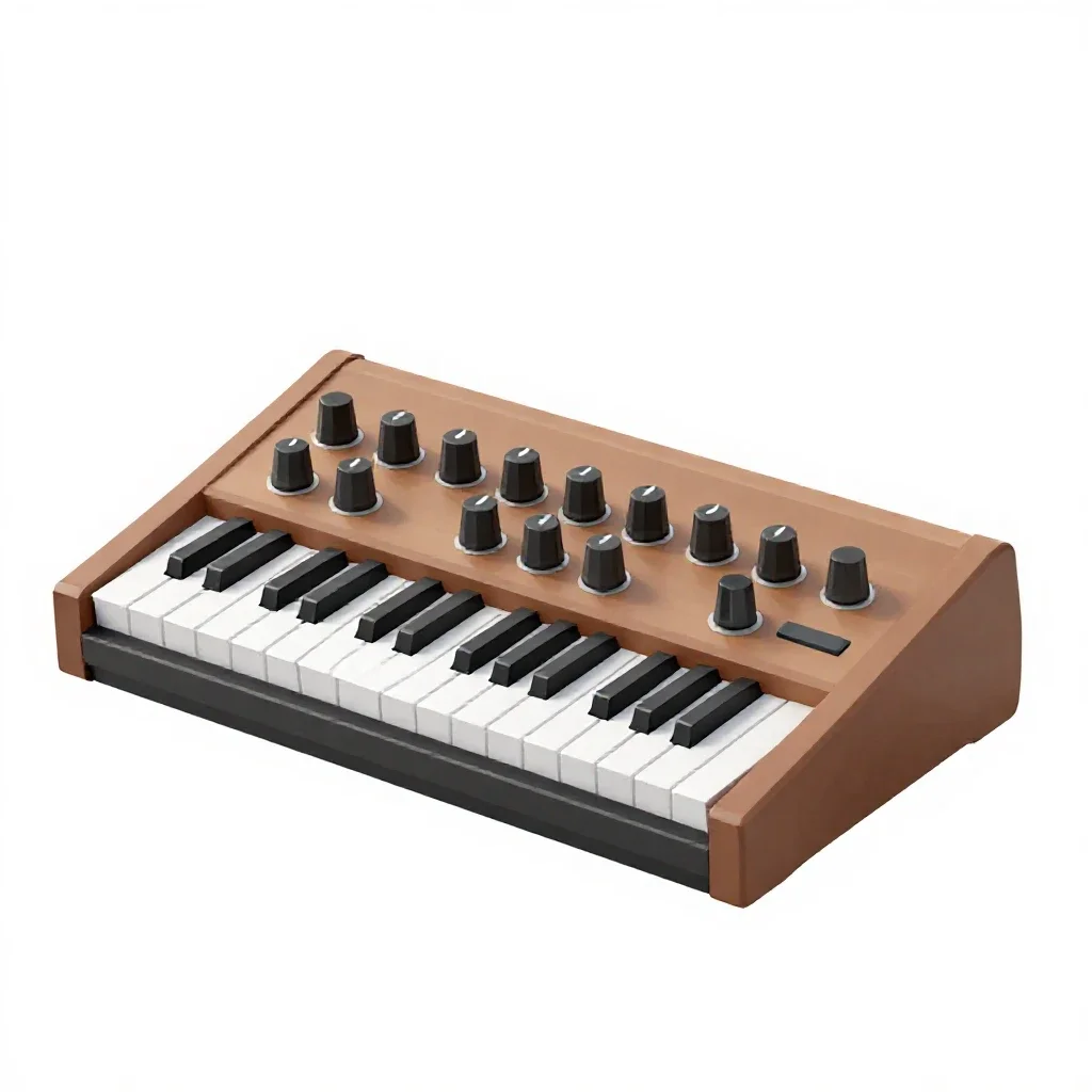 Modular synthesizer isolated on a white background