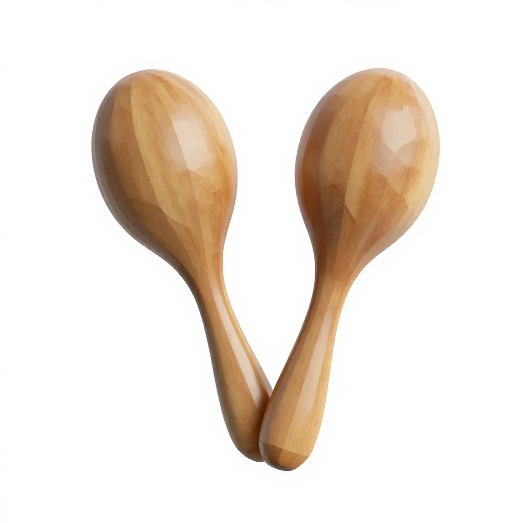 Pair of maracas isolated on a white background