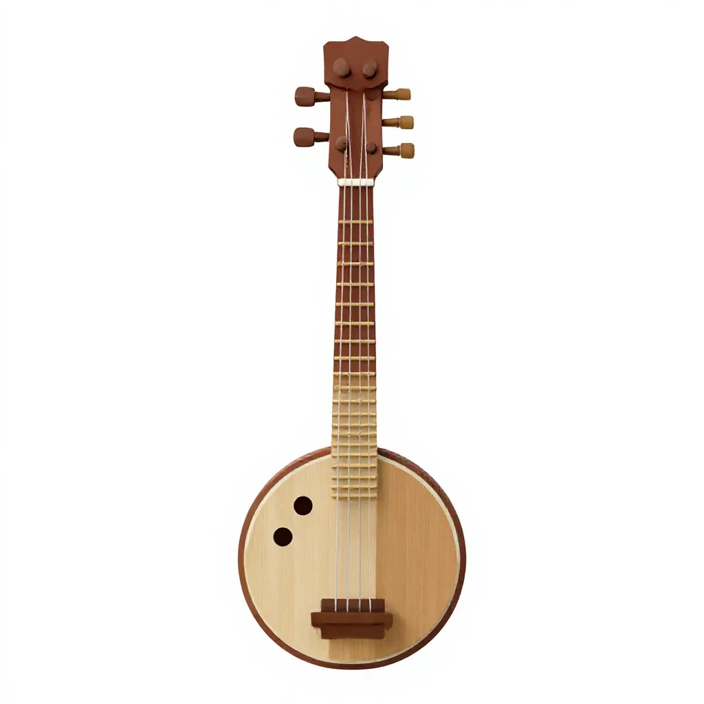 Sitar isolated on a white background