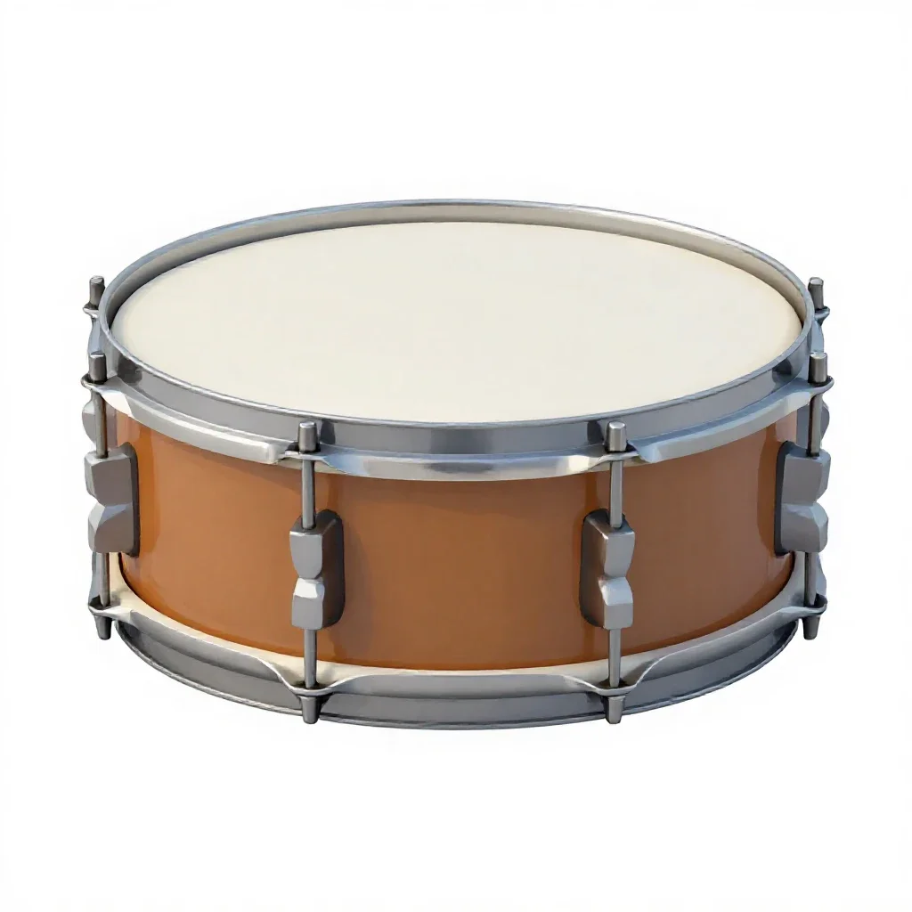 Snare drum isolated on a white background