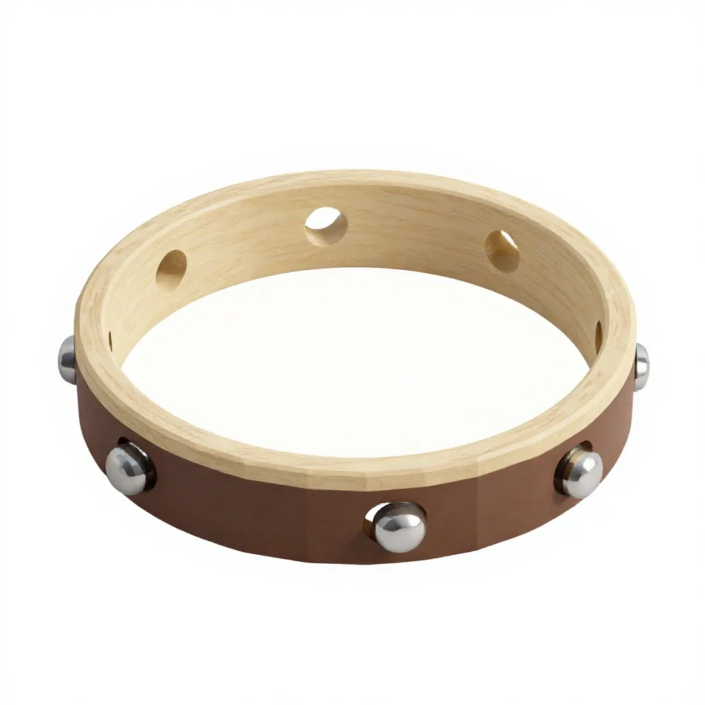 Tambourine isolated on a white background