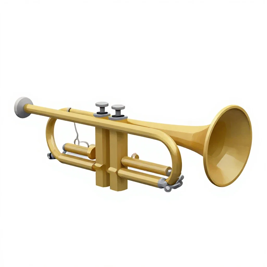 Trumpet isolated on a white background
