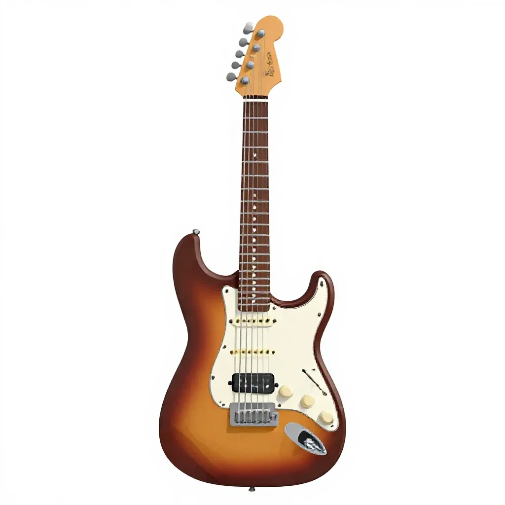 Electric guitar isolated on a white background