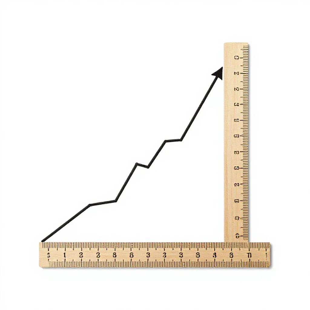 Growth chart ruler isolated on a white background