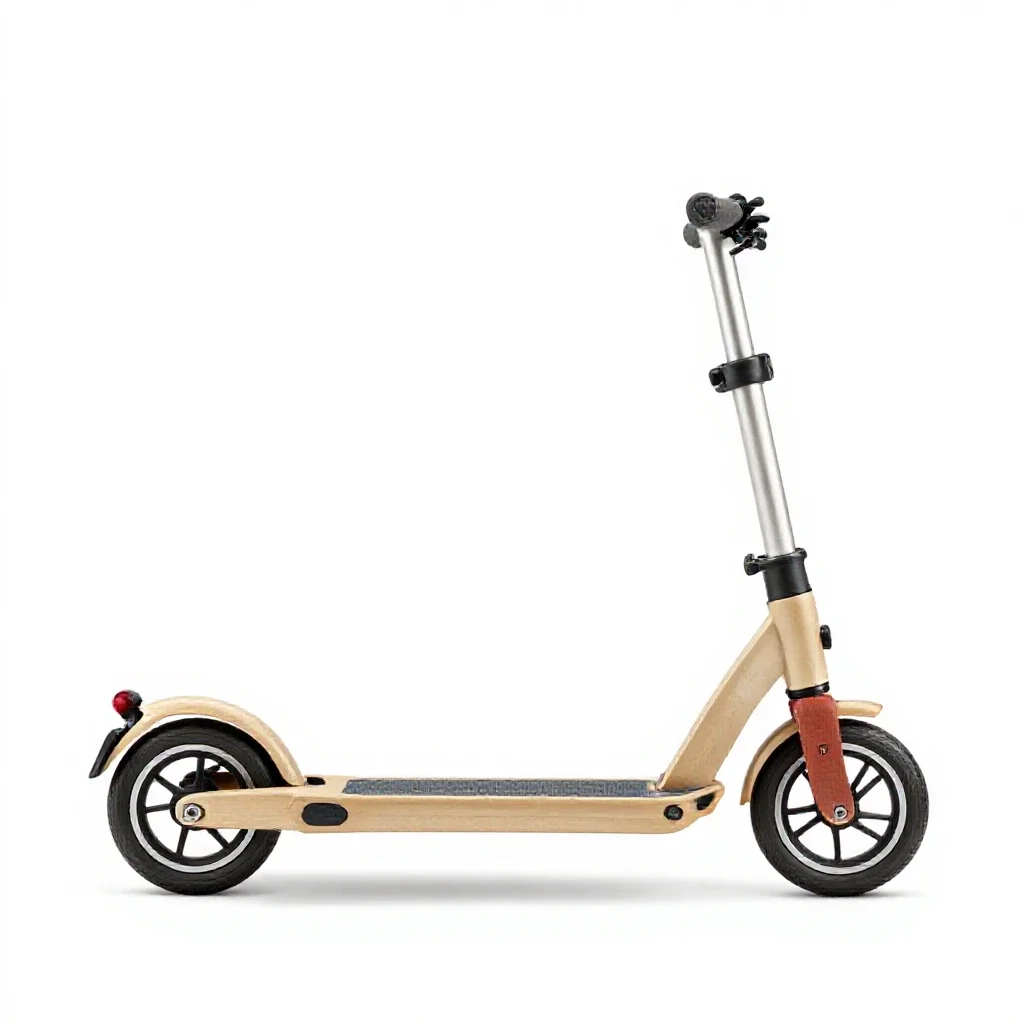 Scooter with a folding stem isolated on a white background