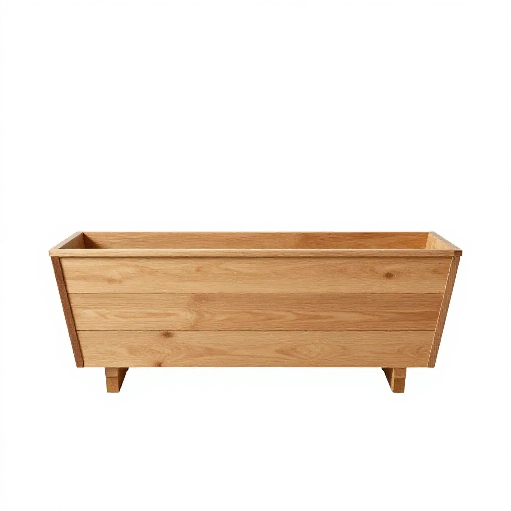 Wagon with wooden sides isolated on a white background