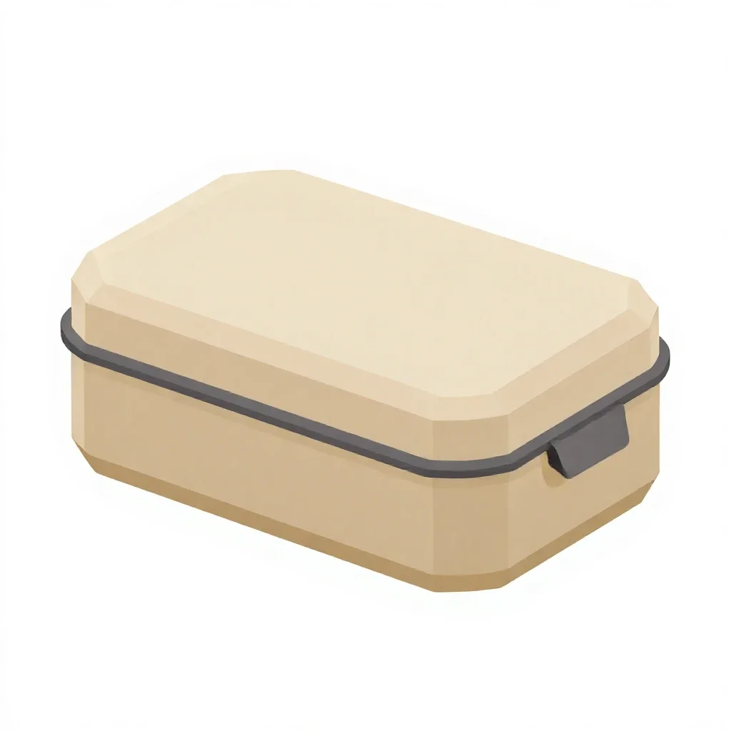 Bento lunch box isolated on a white background