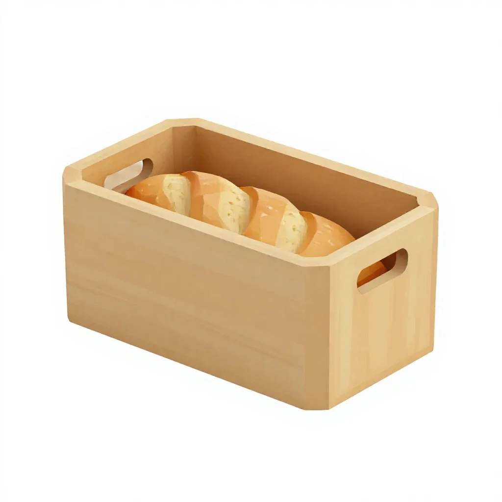 Bread bin isolated on a white background