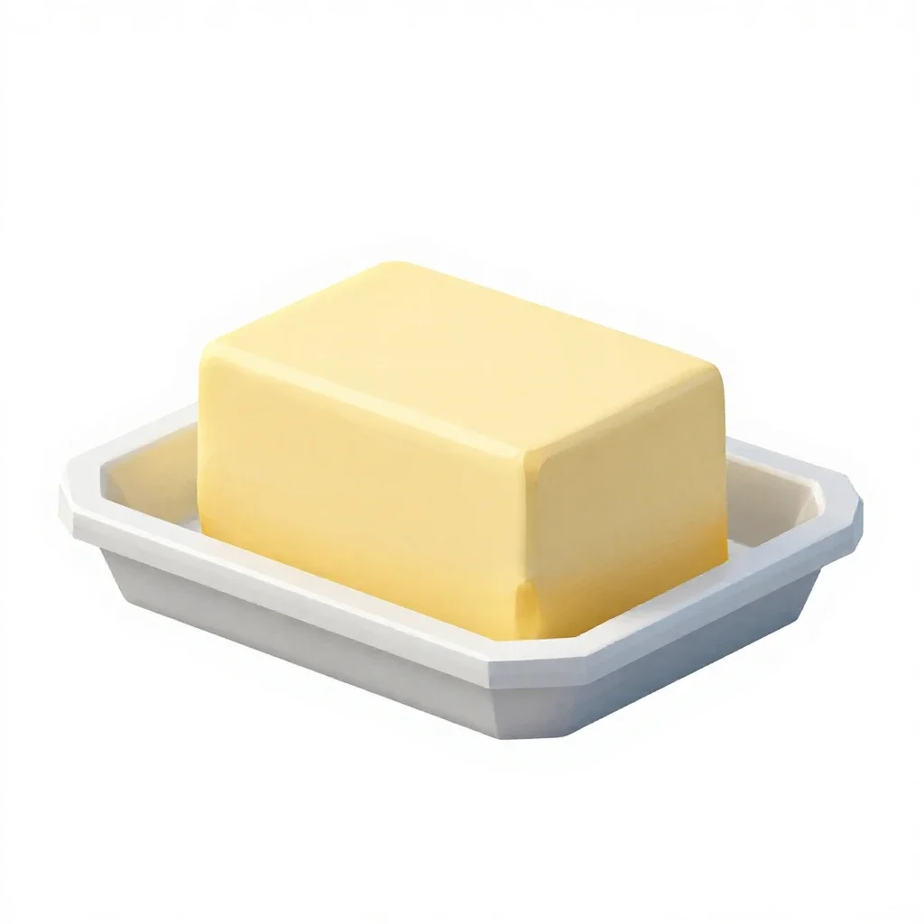 Butter dish isolated on a white background
