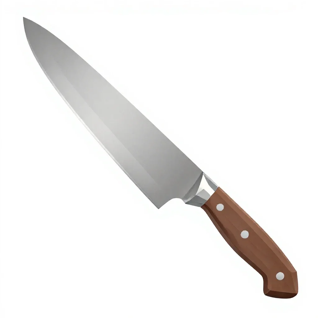 Chef's knife isolated on a white background