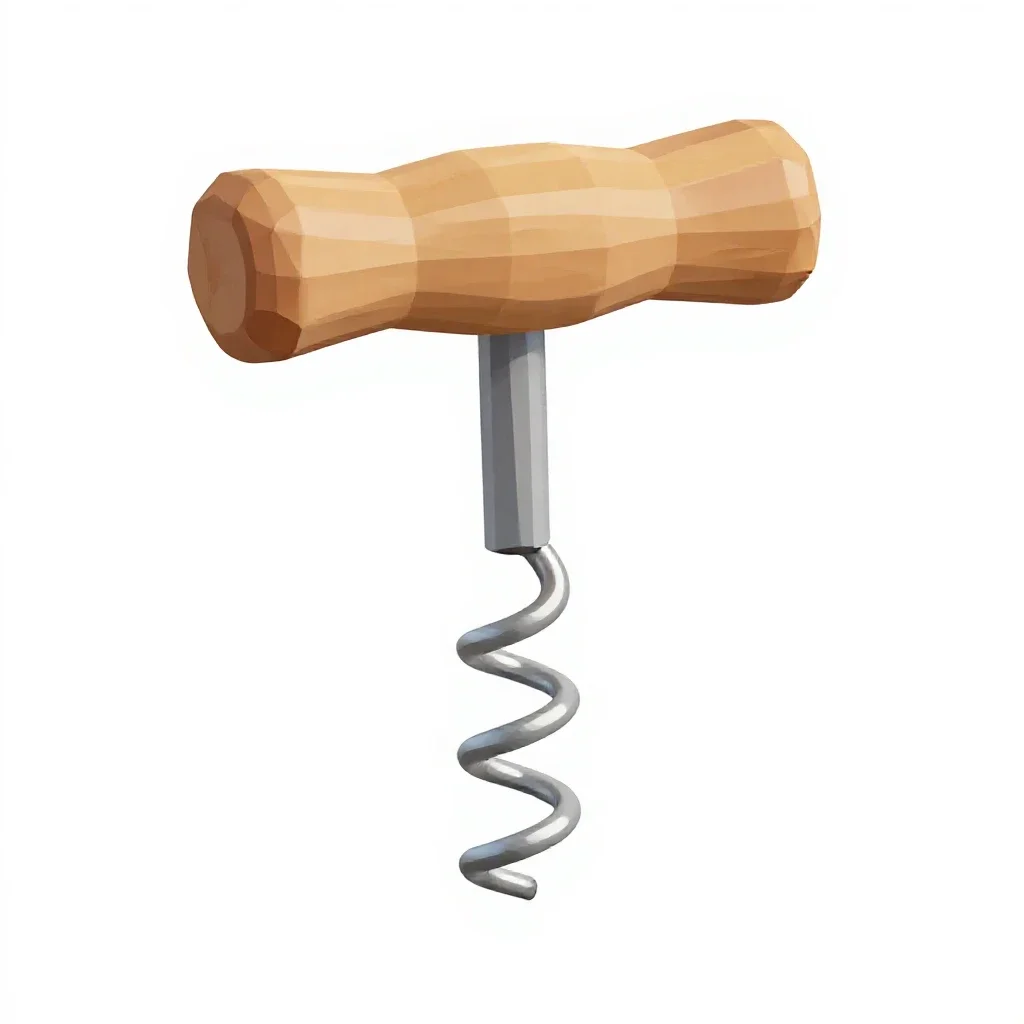 Corkscrew isolated on a white background