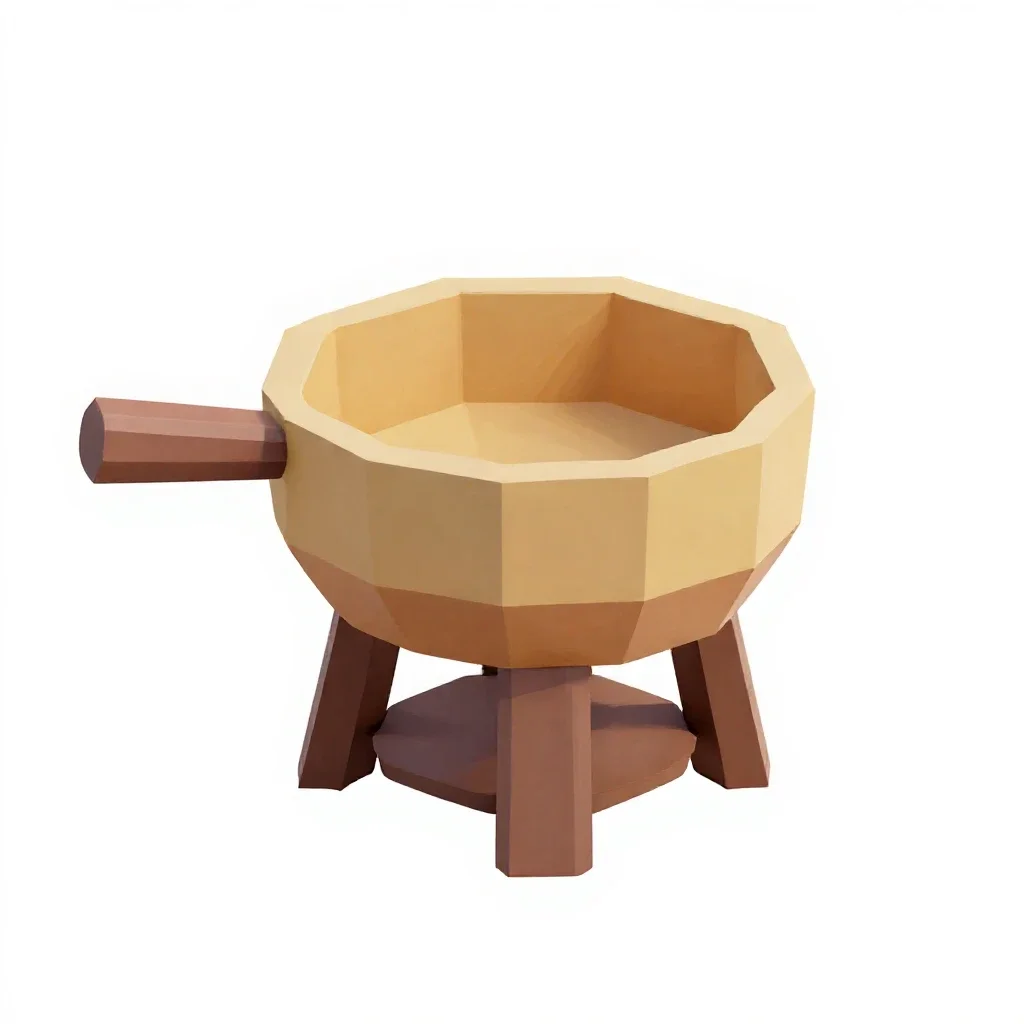 Fondue set isolated on a white background