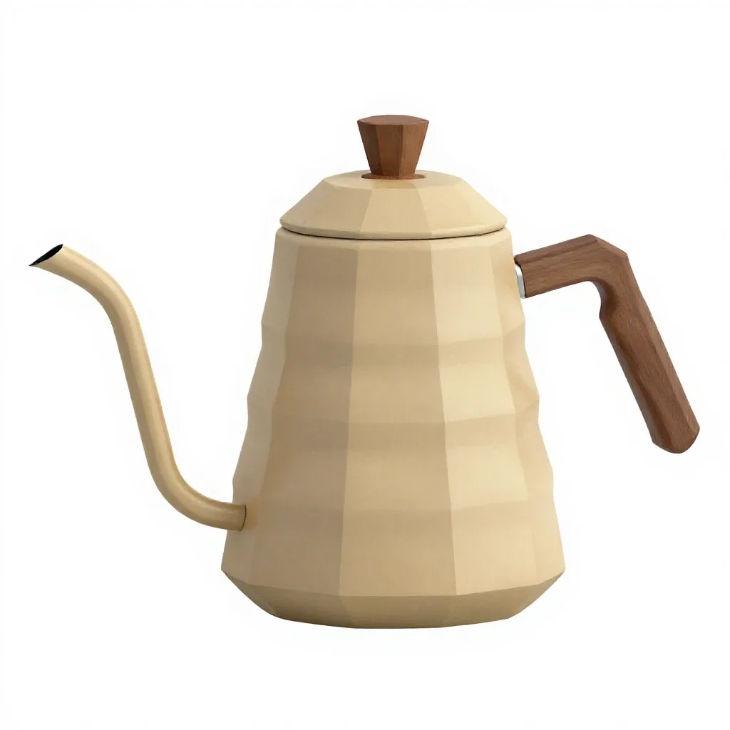 Gooseneck pour-over kettle isolated on a white background