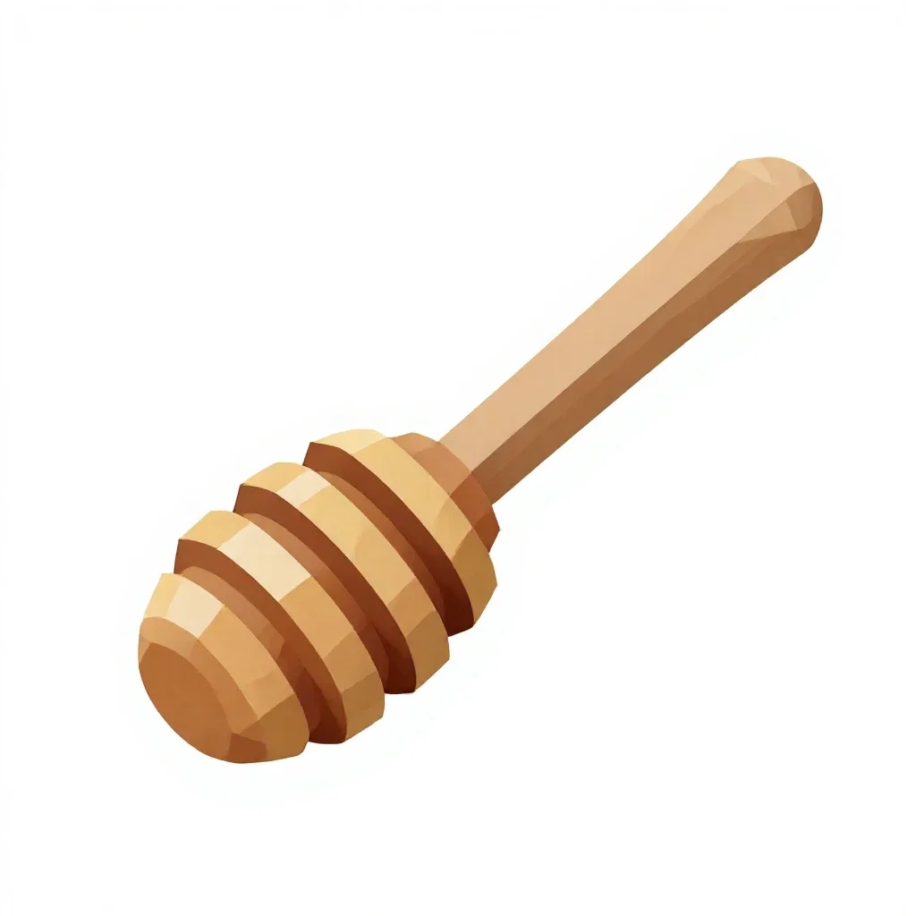Honey dipper isolated on a white background