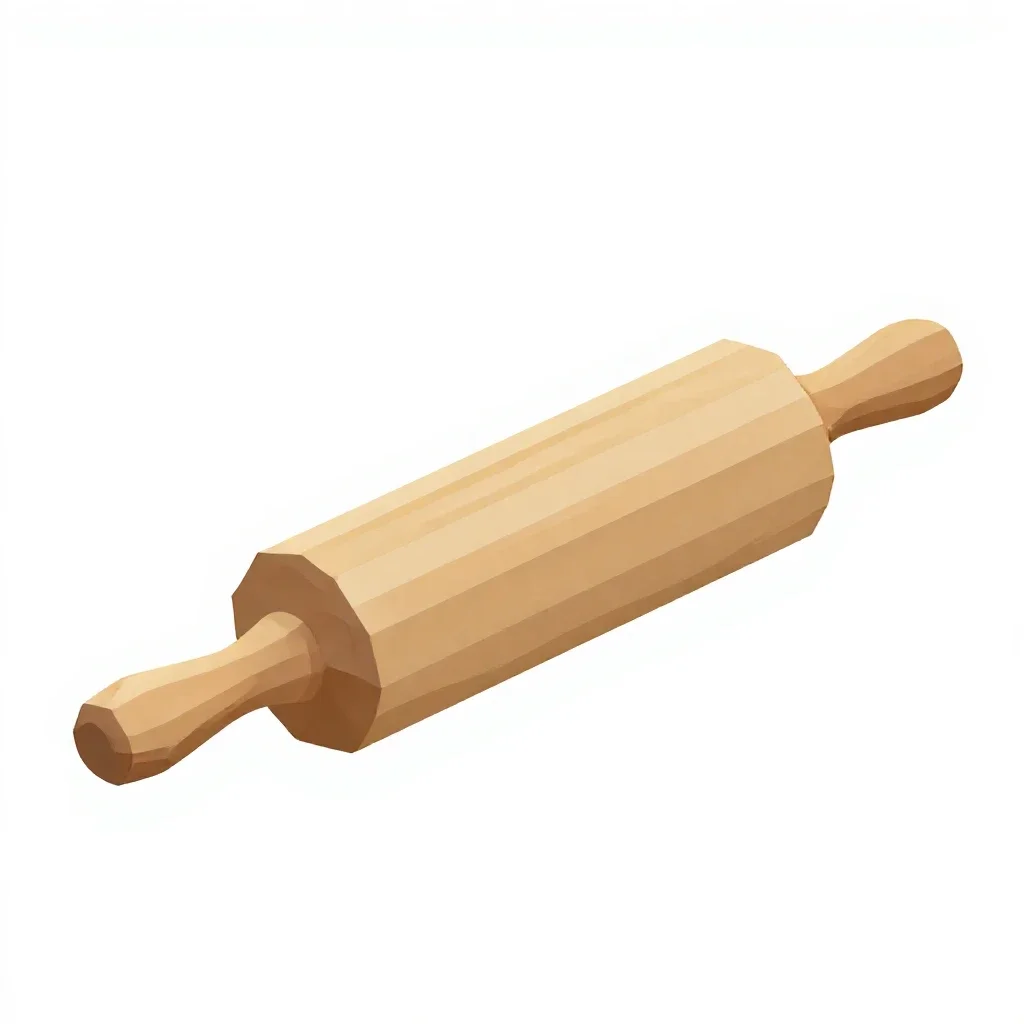 Rolling pin isolated on a white background