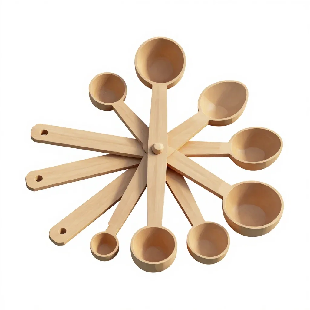 Set of measuring spoons isolated on a white background