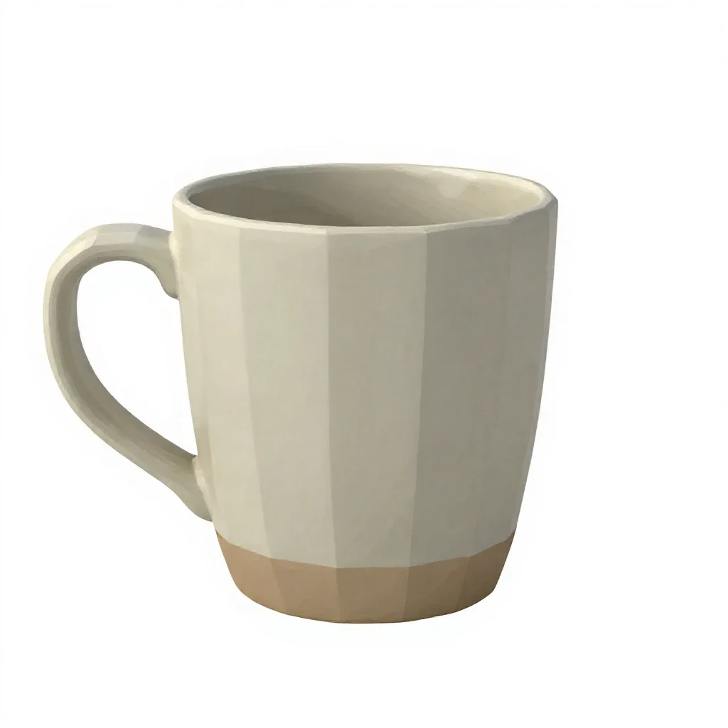 Stoneware mug isolated on a white background