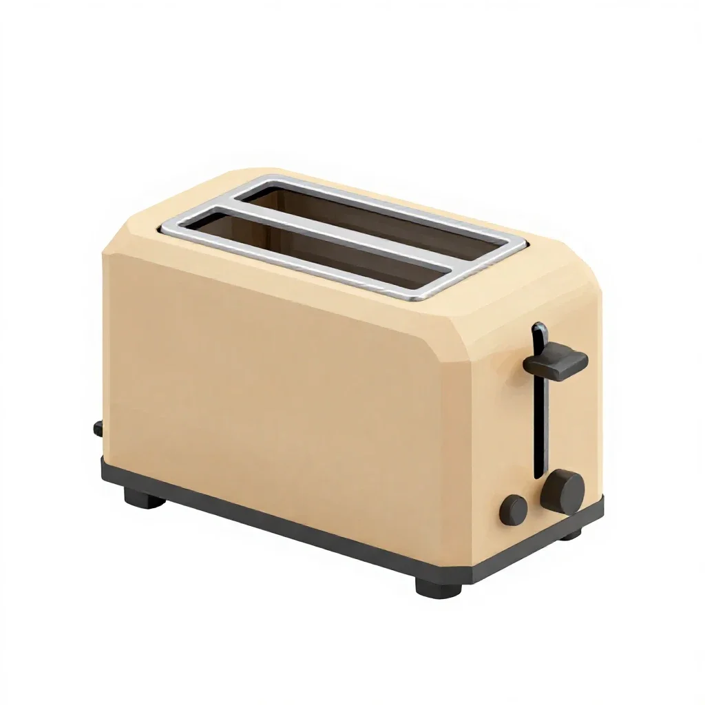 Two-slot toaster isolated on a white background