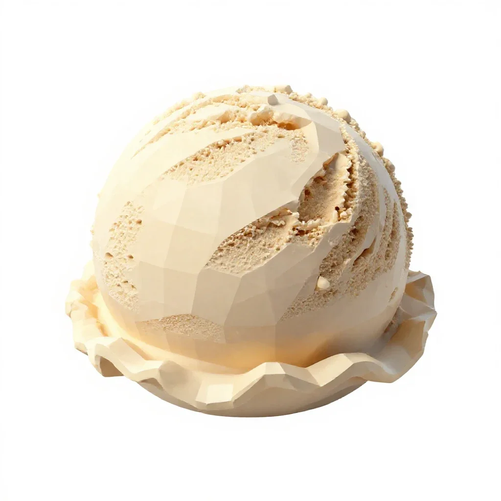 Ice cream scoop isolated on a white background