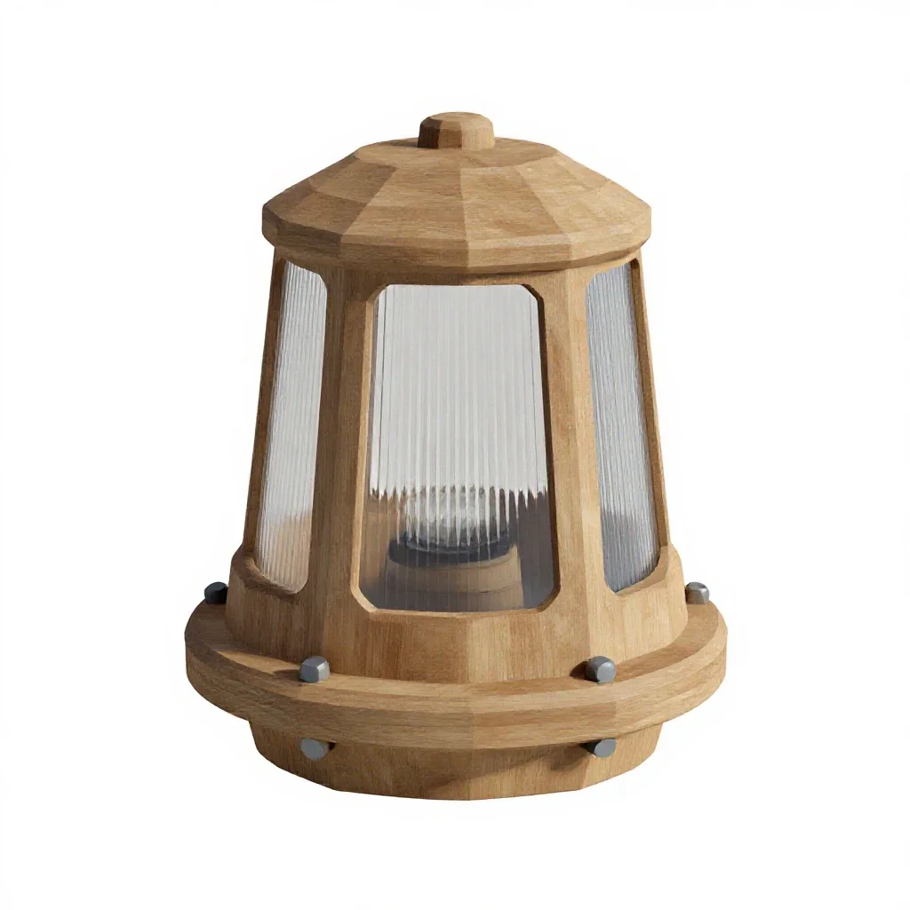 Bulkhead marine light isolated on a white background